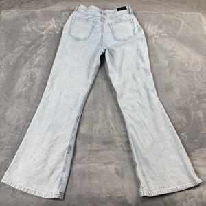 Social Tourist Womens Ultra High Rise‎ Flare Jeans Light Wash Split Hem W29R